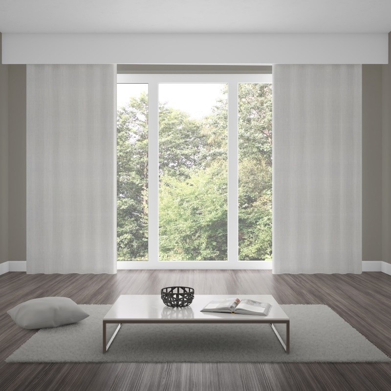 Bonny Pewter Plain Fabric Thermal Curtains NZ