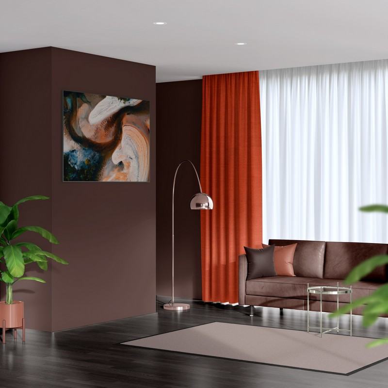 ready made curtains luxe paprika