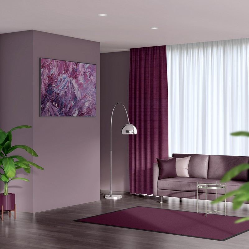 ready made curtains luxe plum