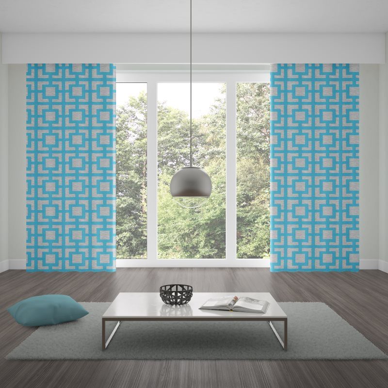 ready made curtains mykonos aqua