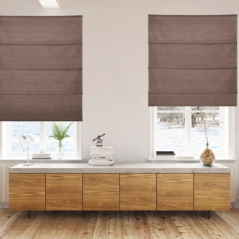 roman blinds luxe praline