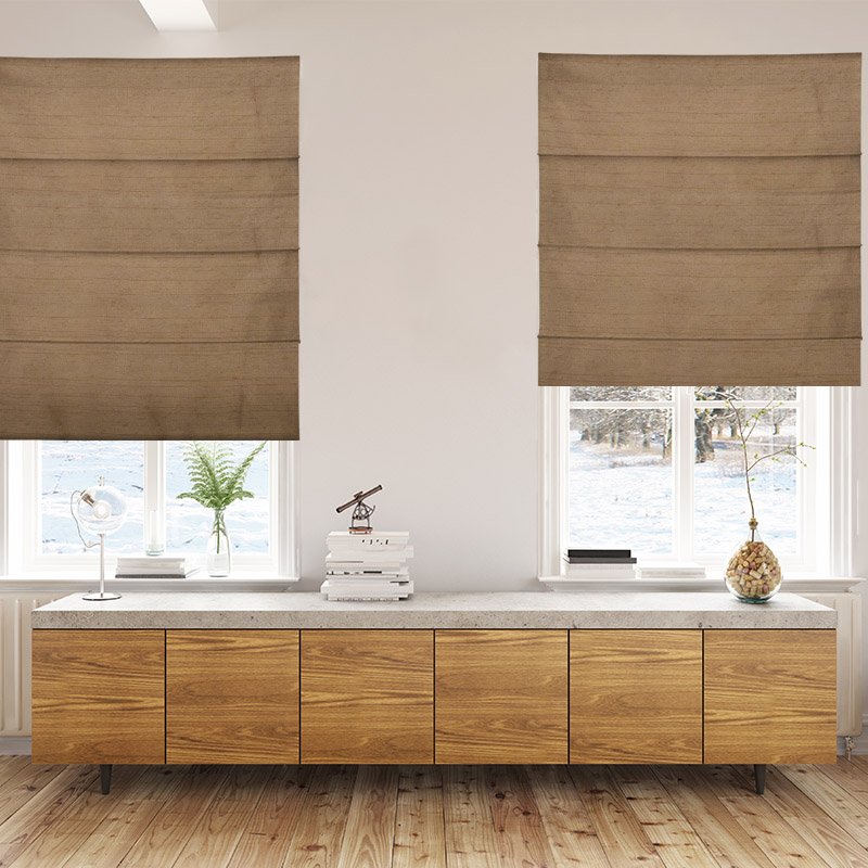 roman blinds luxe sepia