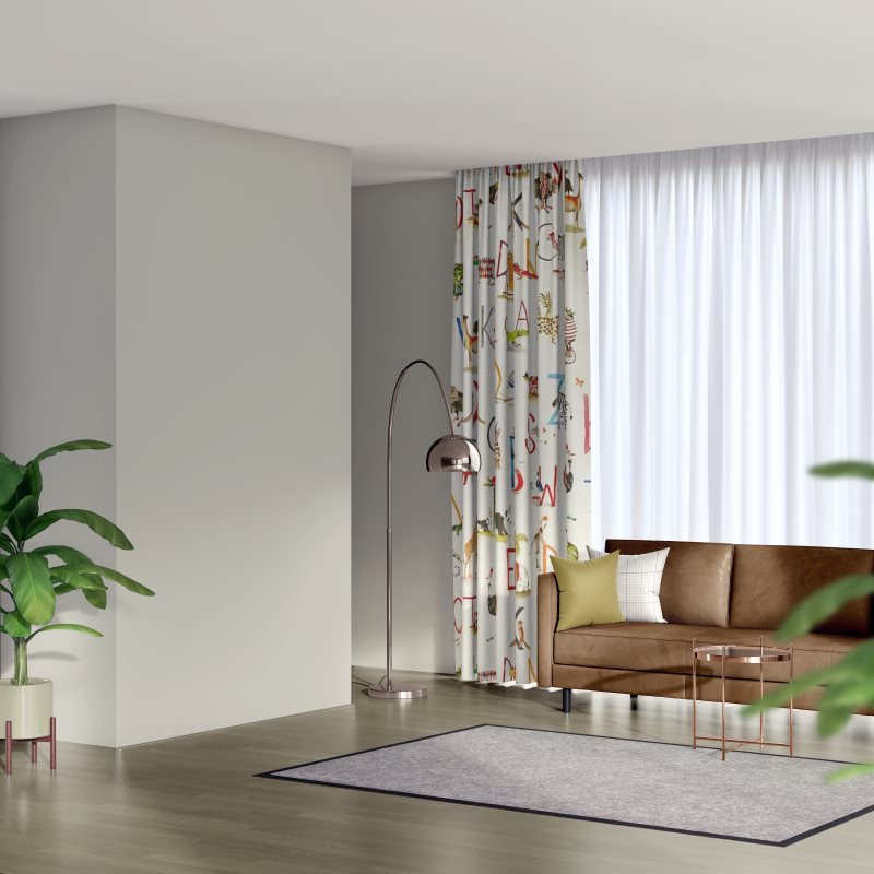 ready made curtains alphabet safari fudge