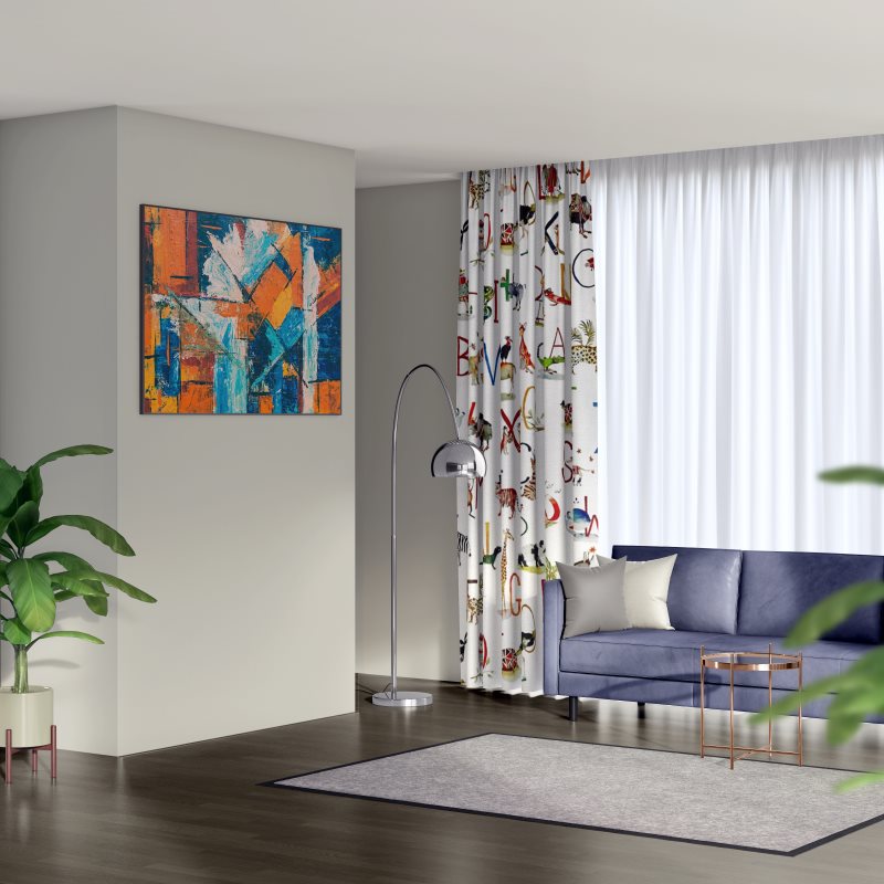 ready made curtains alphabet safari paintbox