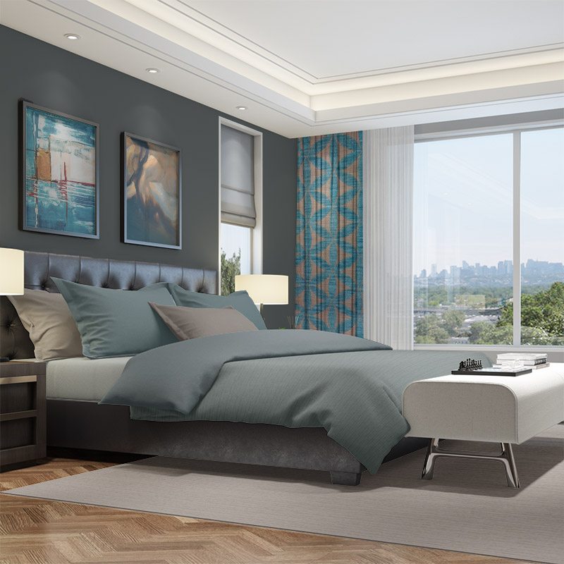 ready made curtains tapa aqua