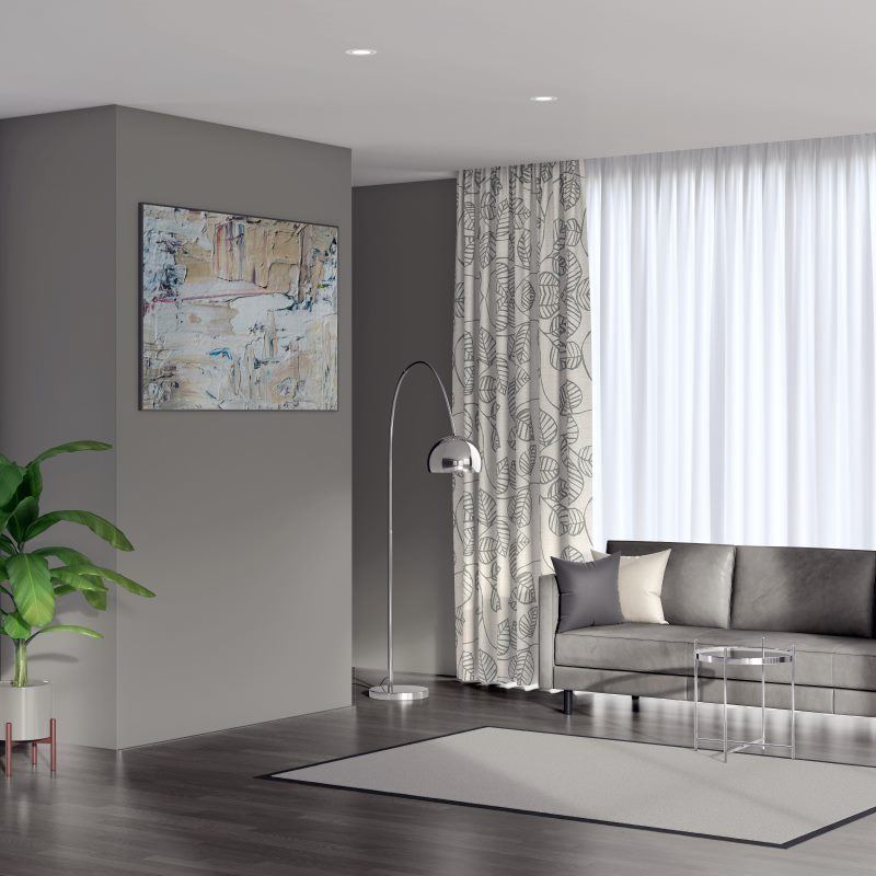 ready made curtains vine pebble