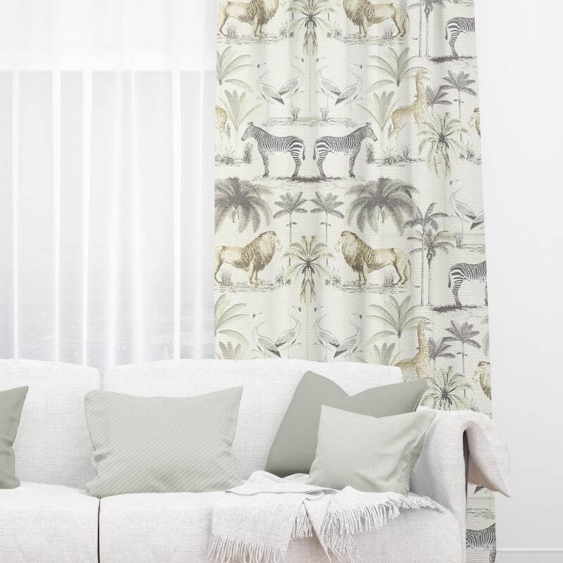 ready made curtains zoology savanna