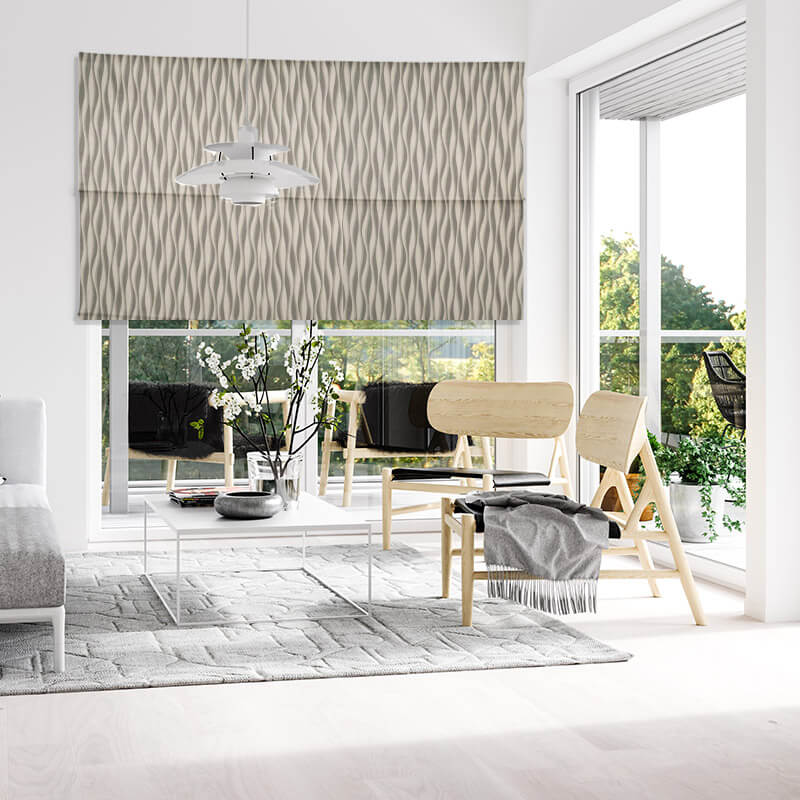 roman blinds bamboo smoke
