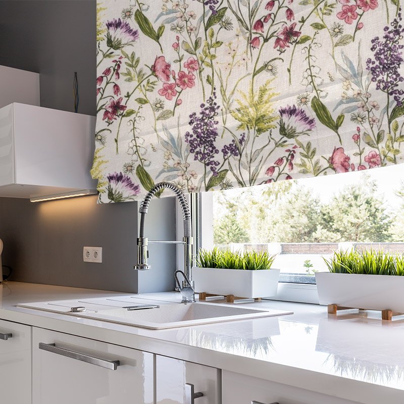 roman blinds nz meadow flower cherry