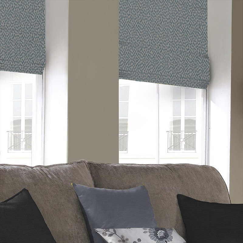 roman blinds sun shower denim