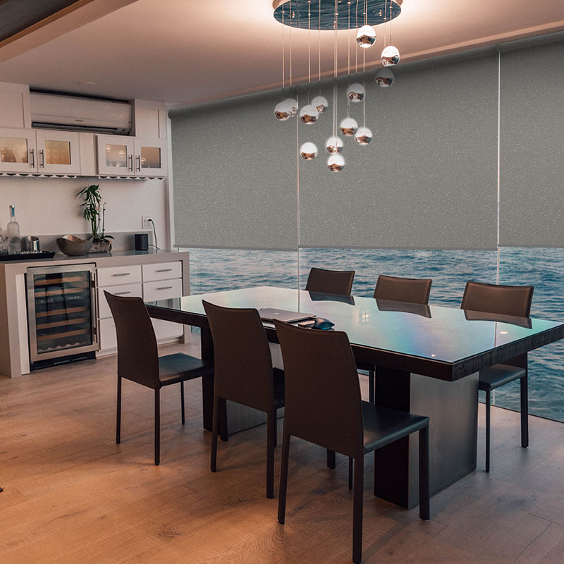 kitchen roller blind scribe mercury metallic