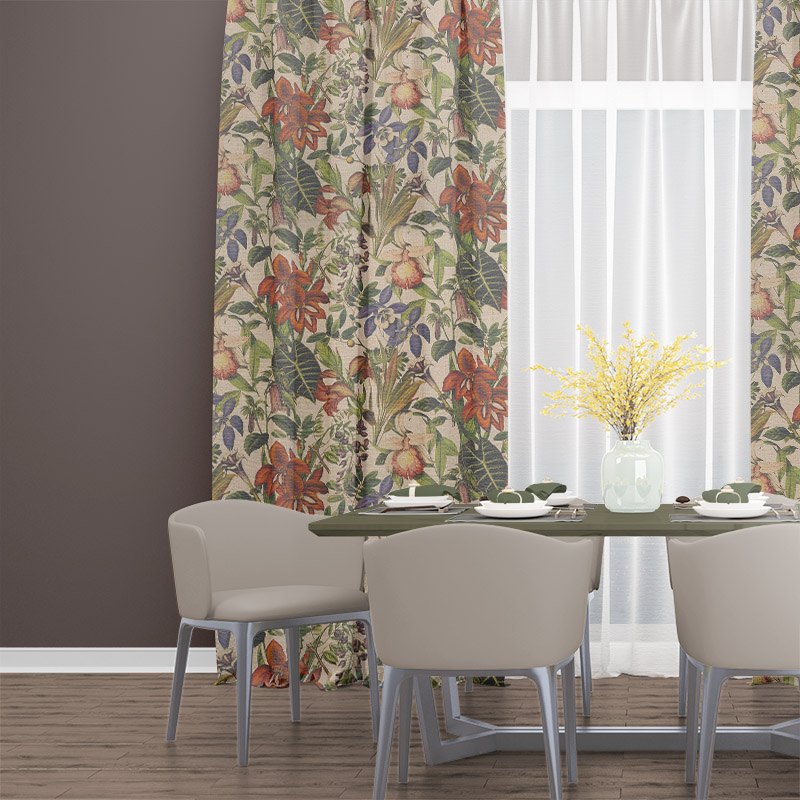 ready made curtains twining botanical