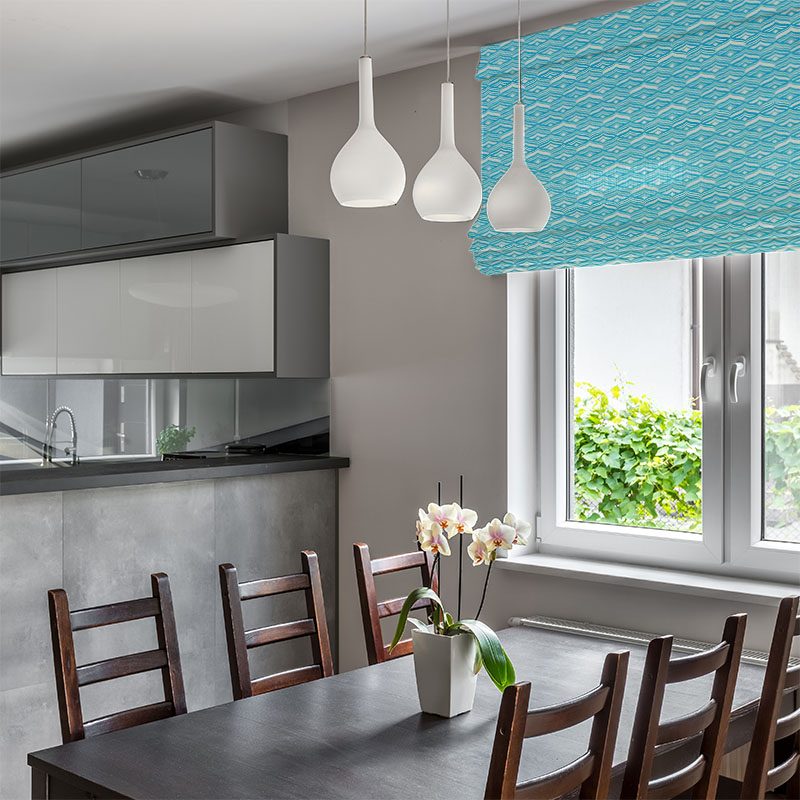 roman blinds sale Avoca Turquoise